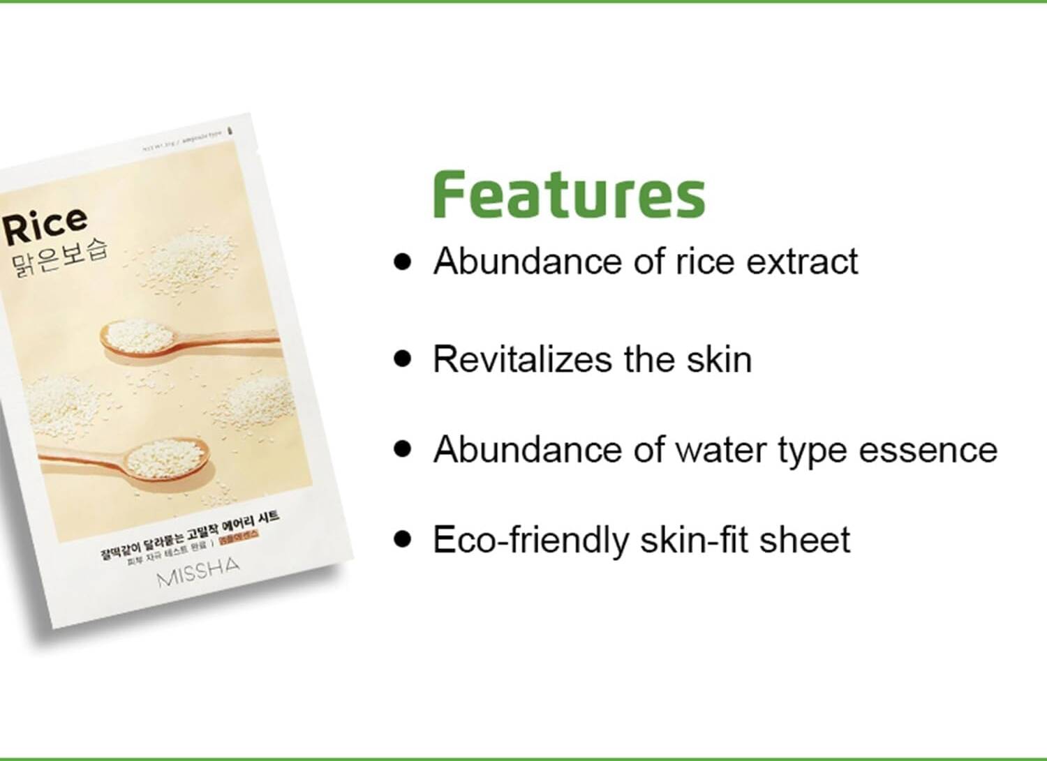 Missha Airy Fit Sheet Mask Rice 19gm